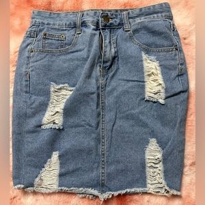 DENIM MINI SKIRT WOMEN